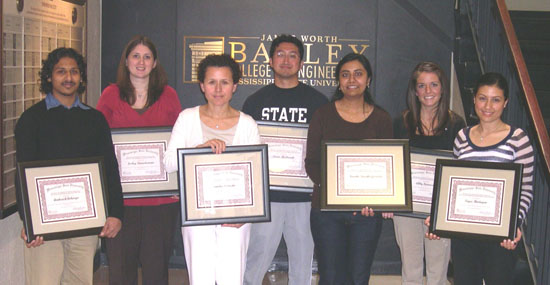 Industrial and Systems Engineering 2010 J. Ron Walsh Outstanding Award winners